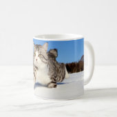 MUG 野良猫ニャン吉【雪原を行く】 (Devant droit)