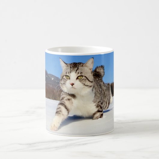 MUG 野良猫ニャン吉【雪原を行く】 (Centre)
