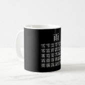 MUG 雨 と 雨 冠 の 漢 字 (Devant gauche)