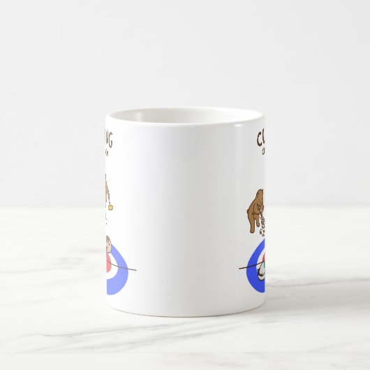 Mug 【鴨カーリング】 Mallard Curling (Centre)