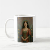 Mug 004_A fairy princess in muted rose and teal green. (Gauche)