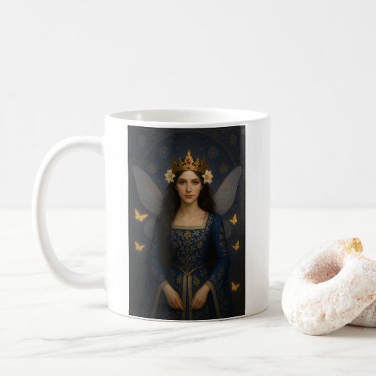 Mug 006_A fairy princess in royal blue. (Avec donut)