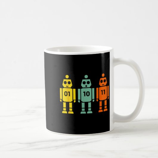Mug 01 10 11 programmation de robot drôle hommes femme (Droite)