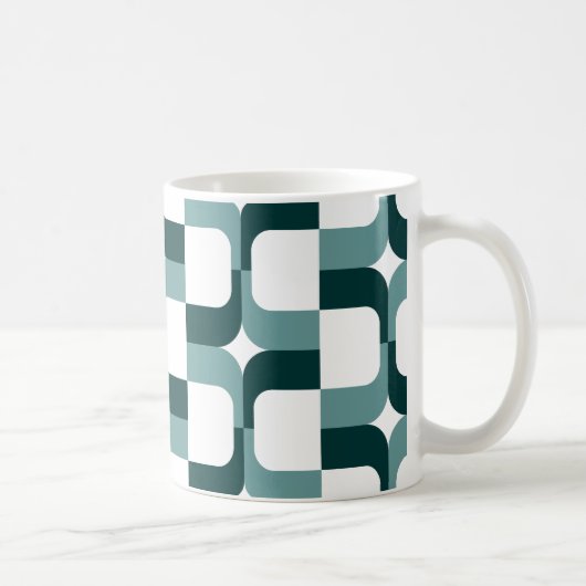 Mug 020614 - Vert océanique et vert foncé sur blanc (Droite)