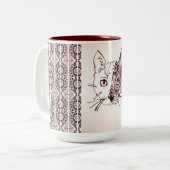Mug - 046 - Couleur Brown Chat (Devant gauche)