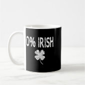 Mug 0% Irish Funny St. Patrick's Day Shamrock Men Wome (Gauche)