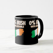Mug 0% Irlandais 100% Kissable (Devant droit)