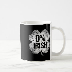 Mug 0% Irlandais Trèfle Saint-Patrick Drôle Saint Pat