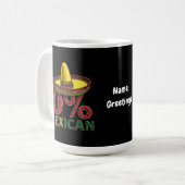 Mug 0% Mexicain Funny Cinco De Mayo Hilarious (Devant gauche)