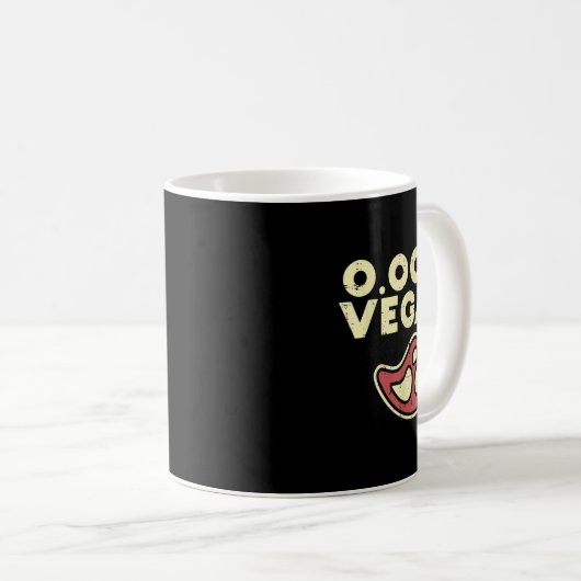 Mug 0 Zéro Pour Cent Végétan Drôle Steak Barbecue Gril (Devant droit)