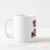 Mug 10000 heures avec une superposition de notes de mu (Gauche)