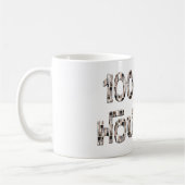 Mug 10000 hours with an overlay of paint brushes.  (Gauche)