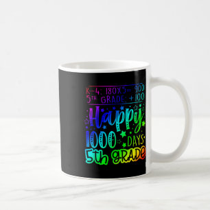 Mug 1000 Jours Enseignant de 5e année intelligent 100e
