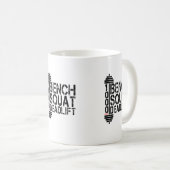 Mug 1000 livres de banc de posture accroupie de forme (Devant droit)