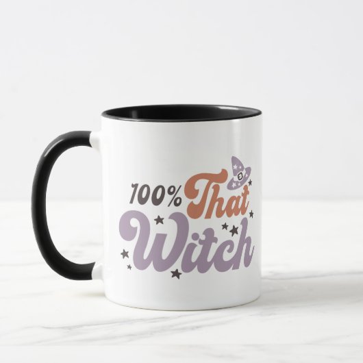 Mug 100% Cette Sorcière Drôle Blanche Halloween (Gauche)