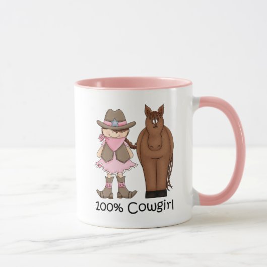 Mug 100% Cowgirl et Horse Western (Droite)