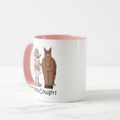 Mug 100% Cowgirl et Horse Western (Devant gauche)