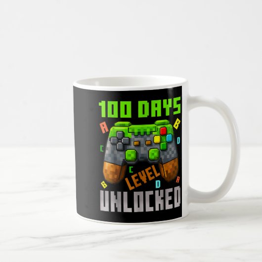 Mug 100 Days Level Unlocked Gaming 100 Days Of School  (Droite)