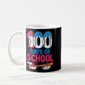 Mug 100 Days Of School Baseball Drip Bat 100th Day Of  (Gauche)