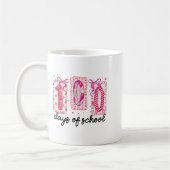 Mug 100 Days Of School Coquette Valentine Girls Teache (Gauche)