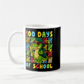 Mug 100 Days Of School Funny Dinosaur T-rex Boy Girl T (Gauche)