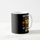 Mug 100 Days Of School My Teacher Survived 100 Days Of (Devant droit)
