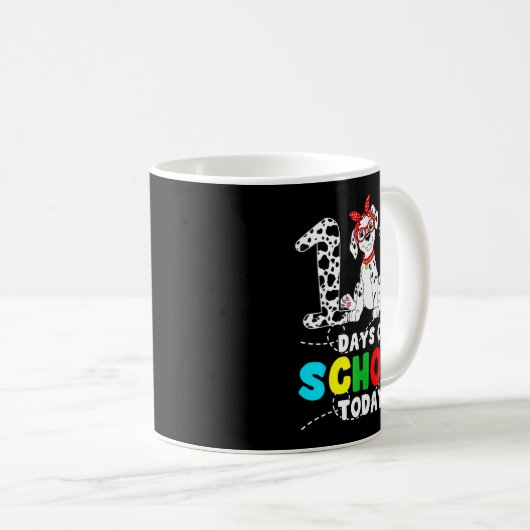 Mug 100 Days Of School Today Cute Dog Teacher Student (Devant droit)