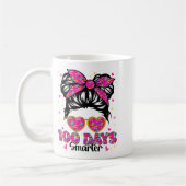 Mug 100 Days Smarter Messy Bun 100th Day Of School Tea (Gauche)