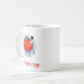 Mug 100% de Rage Biologique Drôle Tomate Enragée (Devant gauche)