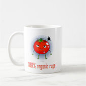 Mug 100% de Rage Biologique Drôle Tomate Enragée (Gauche)
