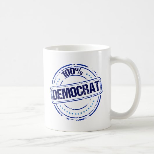 Mug 100% démocrate Politique (Droite)