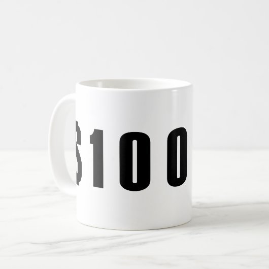 Mug 100 dollars (Devant gauche)