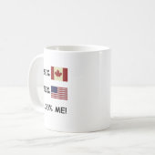 Mug 100% JE Canadien/Américain (Devant gauche)