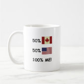 Mug 100% JE Canadien/Américain (Gauche)