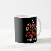 Mug 100 Jours de café Enseignants de répétition Design (Devant droit)