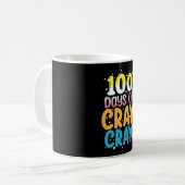 Mug 100 jours de cray cray 100e jour d'école Enseignan (Devant gauche)