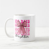 Mug 100 Jours De Filles D'École Coquette Bow 100e Jour (Gauche)