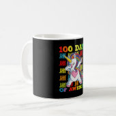 Mug 100 Jours De Licorne Incroyable 100e Jour D'école (Devant gauche)