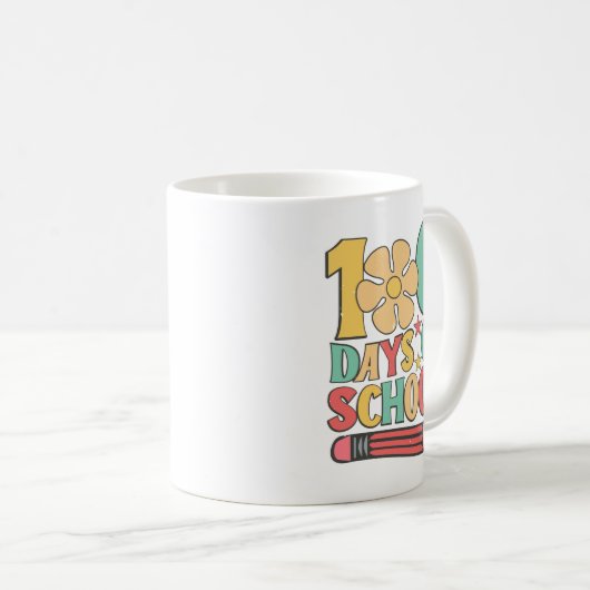 Mug 100 jours d'école (Devant droit)