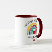 Mug 100 Jours d'école Arc-en-ciel et personnalisation (Devant droit)