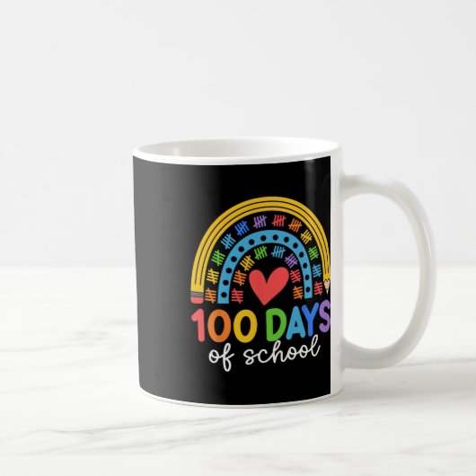 Mug 100 Jours D'École Conception De Célébration Arc-En (Droite)