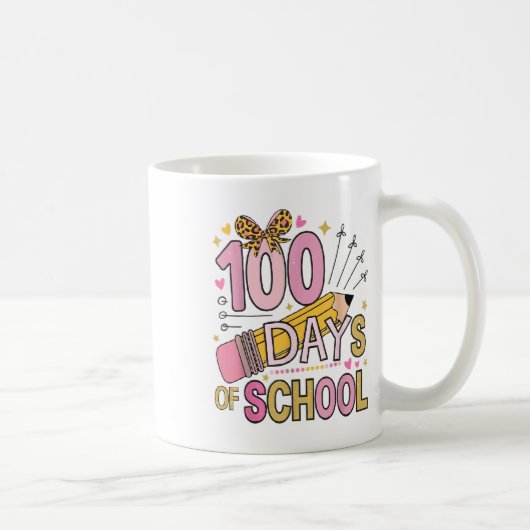 Mug 100 Jours D'École Coquette Bow 100e Jour École (Droite)