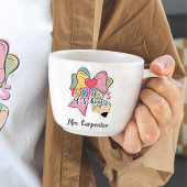Mug 100 Jours D'École ☕️ Coquette Bow Enseignant Perso