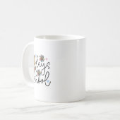 Mug 100 jours d'école enseignant 100ème jour d'école R (Devant gauche)
