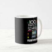 Mug 100 jours d'école enseignant virtuel T-Shirt (Devant droit)