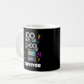 Mug 100 jours d'école enseignant virtuel T-Shirt (Devant gauche)