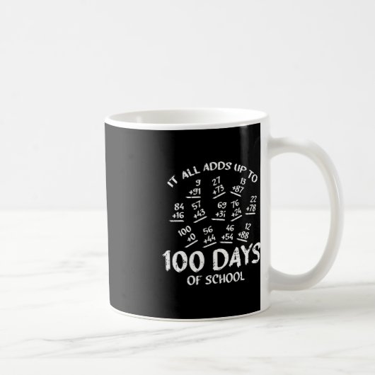 Mug 100 Jours D'École Math Addition Cool Enseignant Ét (Droite)