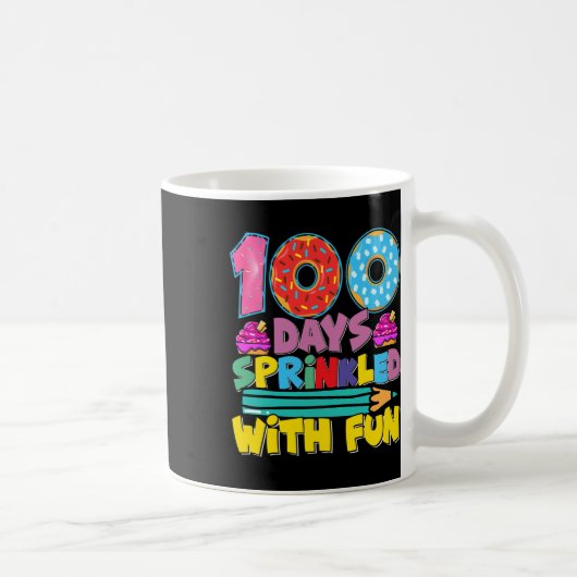 Mug 100 Jours D'École Parsemés De Cupcake Fun Mignonne (Droite)