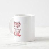 Mug 100 Jours D'École Rétro Coeurs Disco 100E Jour (Devant gauche)