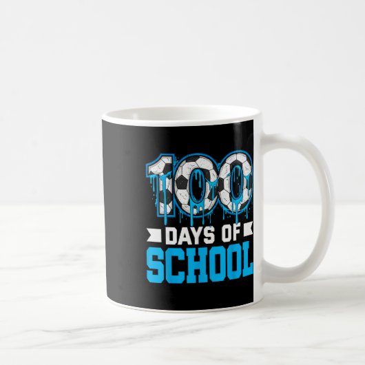 Mug 100 jours d'école Soccer Drip 100e jour d'école (Droite)